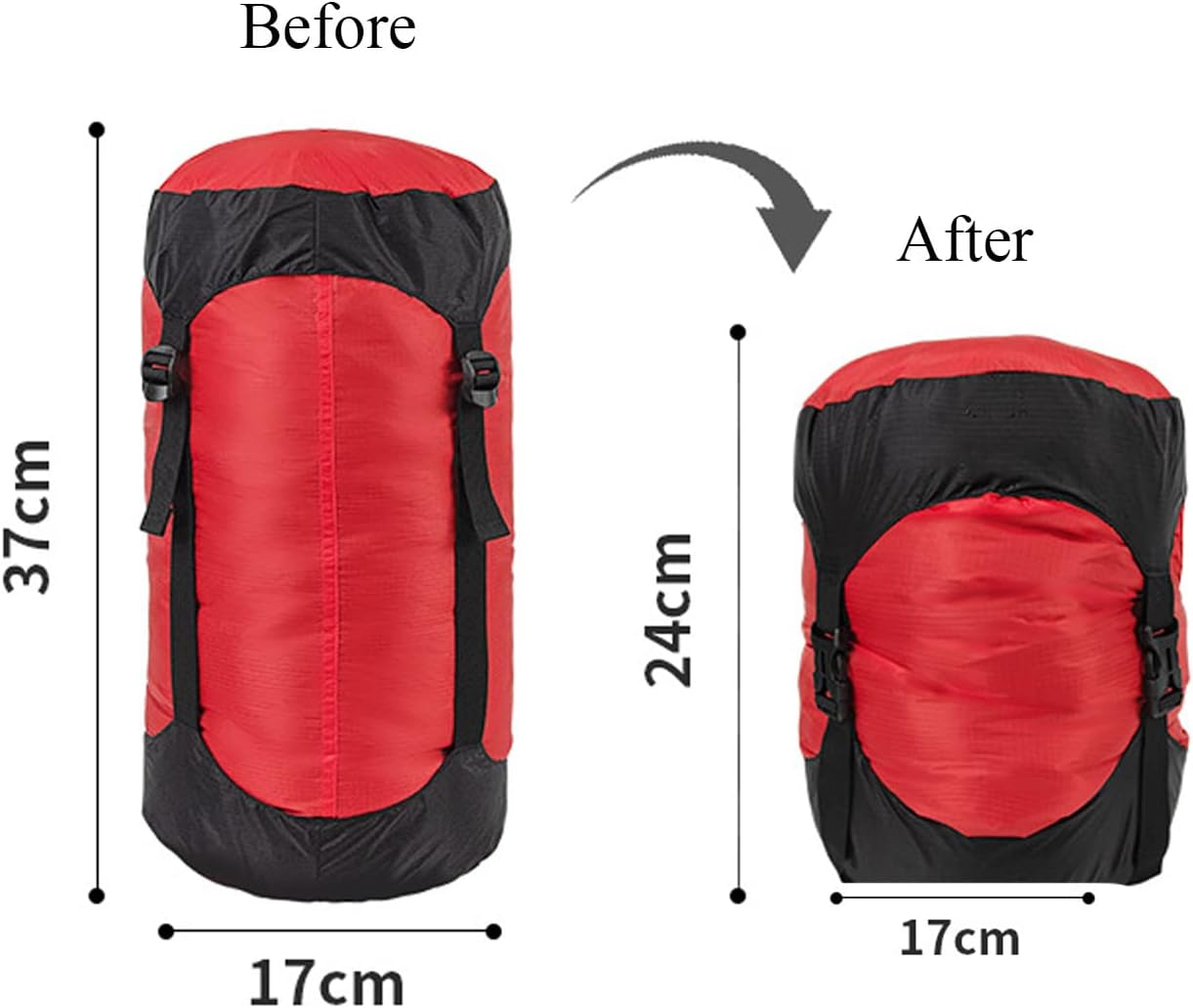 Saco de compresión de 5L8L18L25L35L, saco de dormir ligero, almacenamiento de compresión, más 40% de almacenamiento para camping, senderismo, viajes