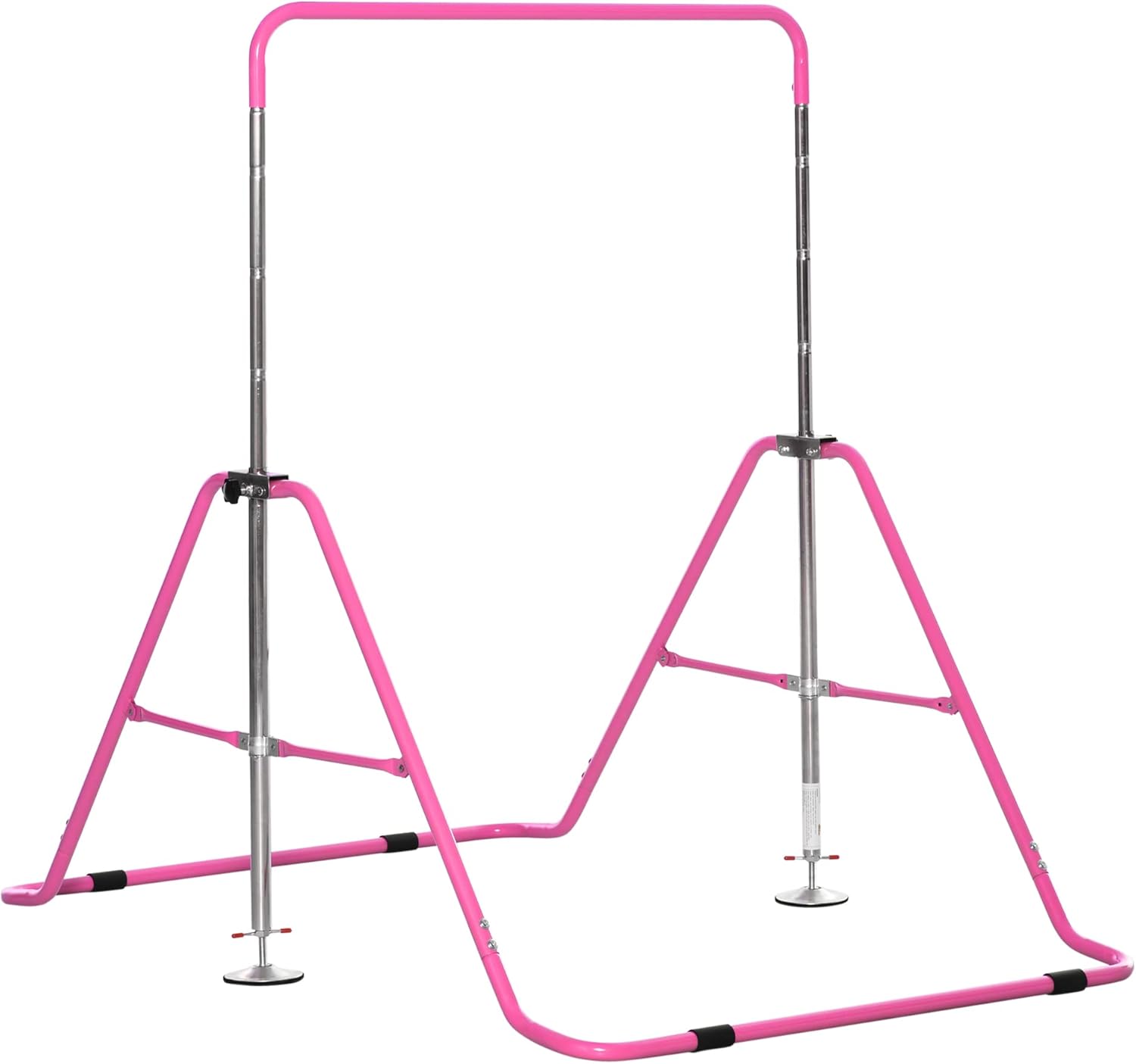 Qaba Barra de gimnasia plegable para niños con absorción de golpes, barra horizontal de gimnasia ajustable, barra de gimnasia para uso doméstico,