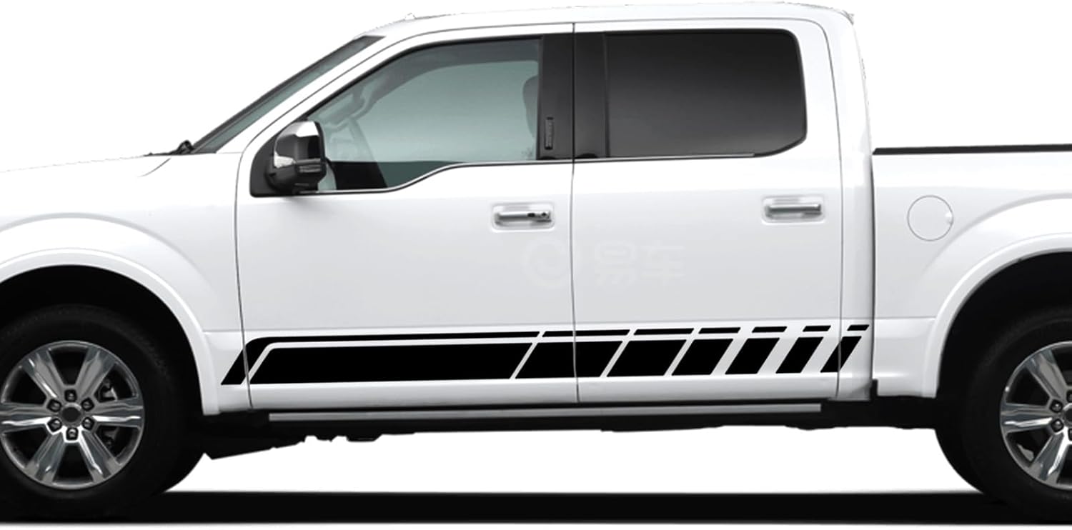 Calcomanías de vinilo modificadas de vinilo para puertas laterales de auto de carreras de automóviles, calcomanías de vinilo con rayas decorativas,