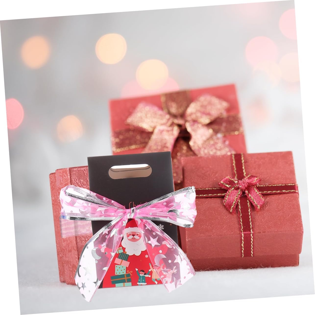 LALAFINA 6 cintas de Navidad anchas para manualidades, cinta de árbol de Navidad, cinta de envoltura de Navidad, relleno de calcetines, cinta de