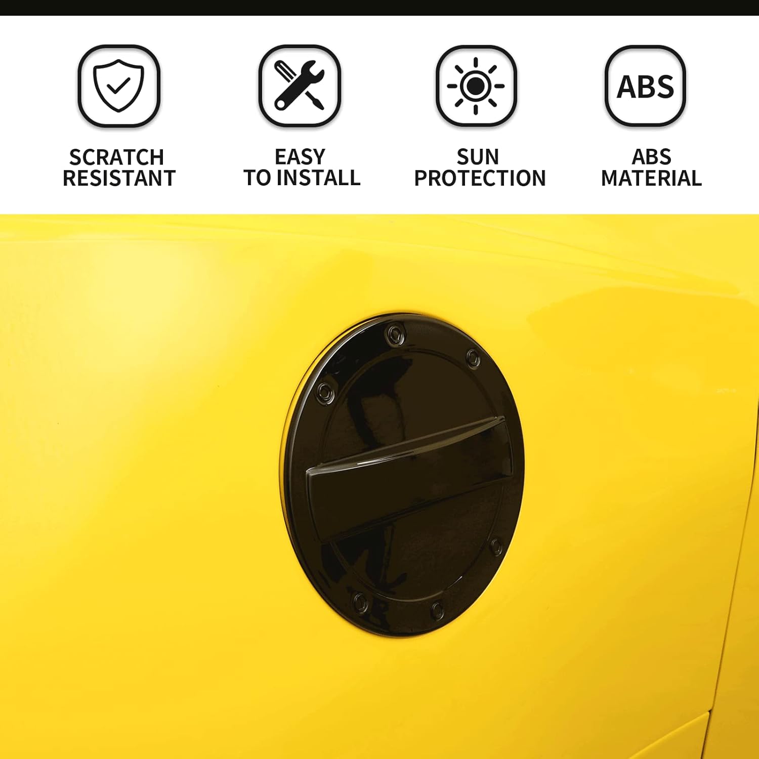 Hoolcar Tapa de gasolina para puerta de llenado de gasolina para Chevrolet Camaro 2017-2022, color negro
