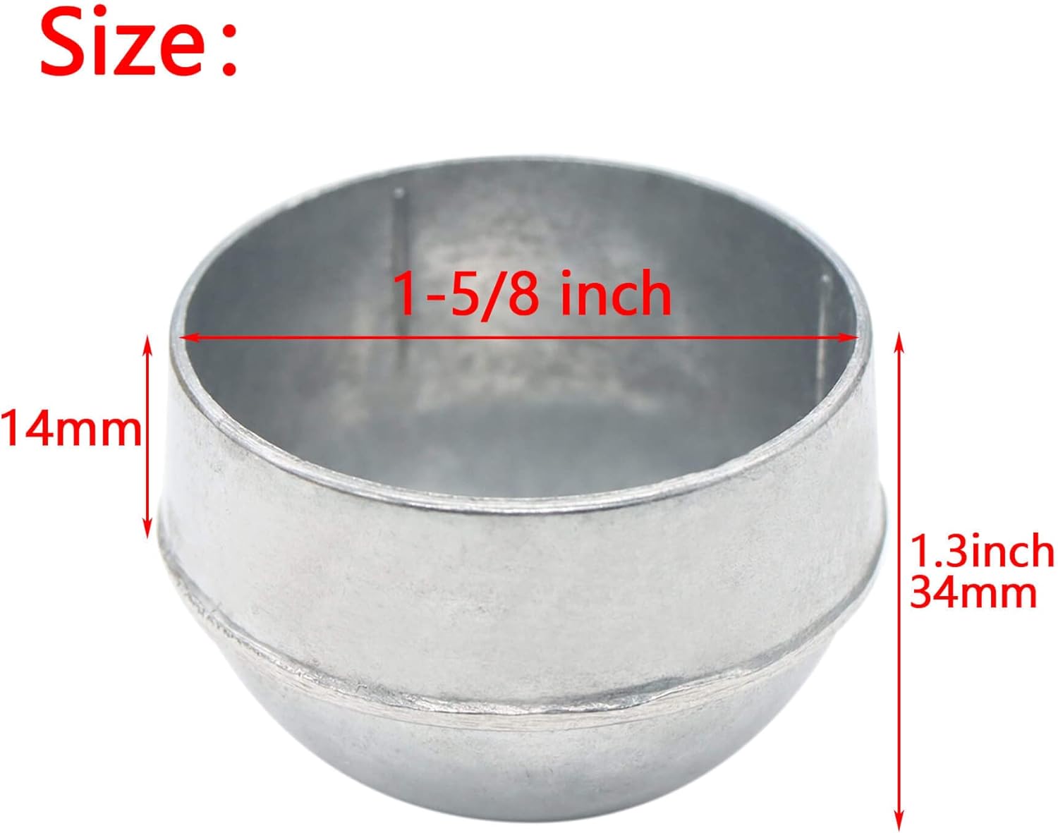 Aiwaiufu Valla de eslabones de cadena de 1-58 pulgadas, cúpula redonda externa, 4 paquetes de tapas de eslabones de cadena de aluminio fundido a
