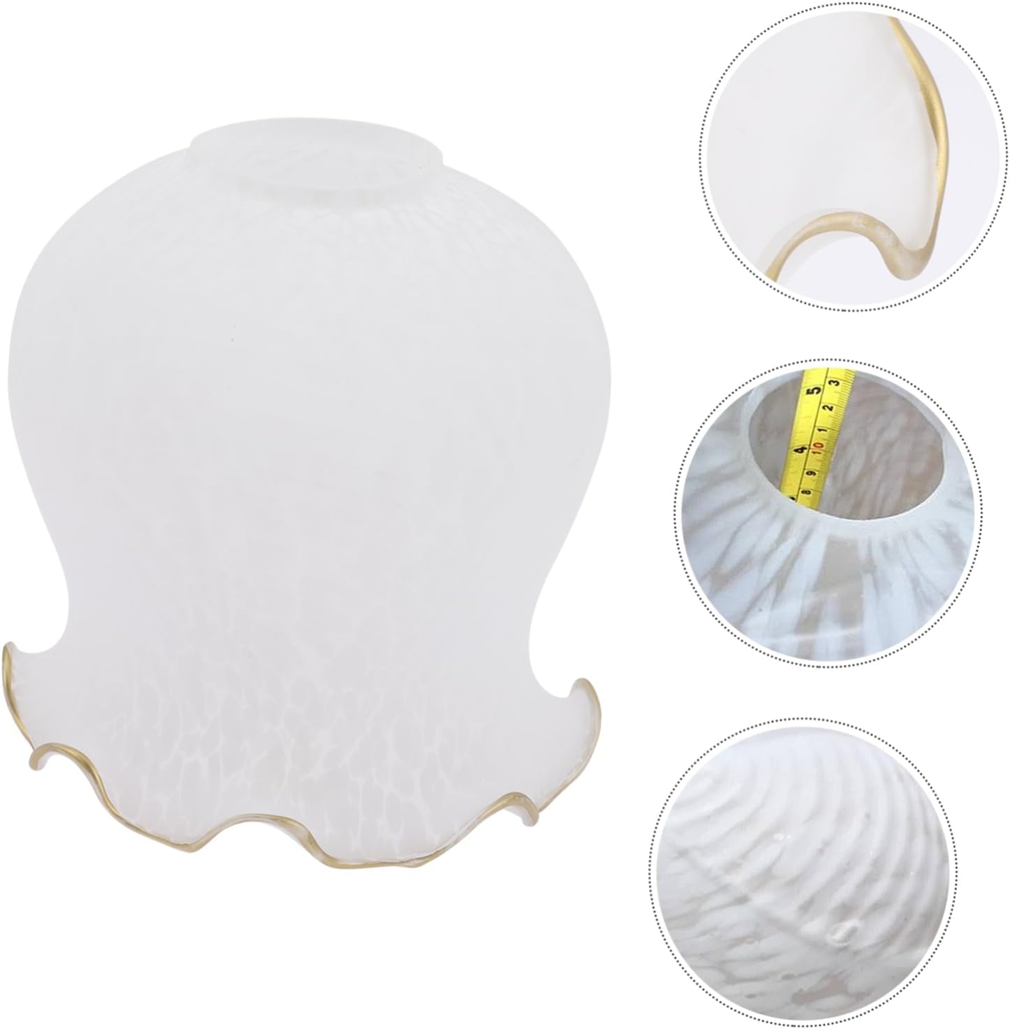 DOITOOL Pantalla de cristal para lámpara de mesa, cubierta de pantalla de vidrio esmerilado, pantalla de vidrio de repuesto, pantalla decorativa,