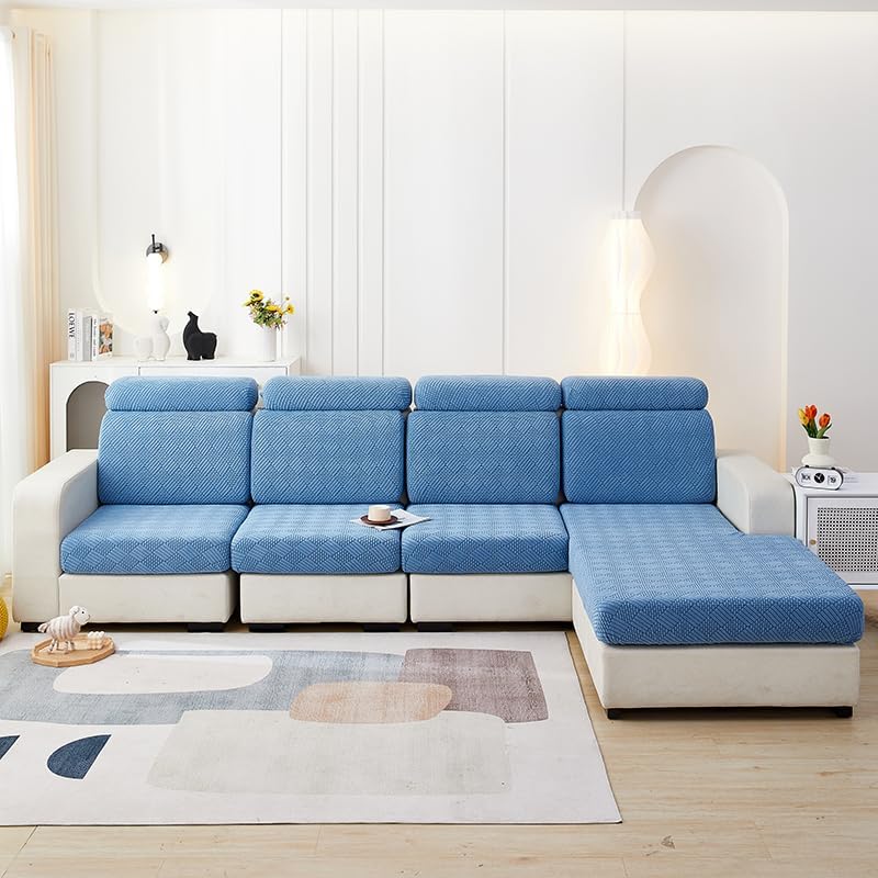 APEXBOUND Fundas mágicas para sofá, funda para sofá chaise lounge, fundas de sofá resistentes en forma de L, protector elástico antideslizante de