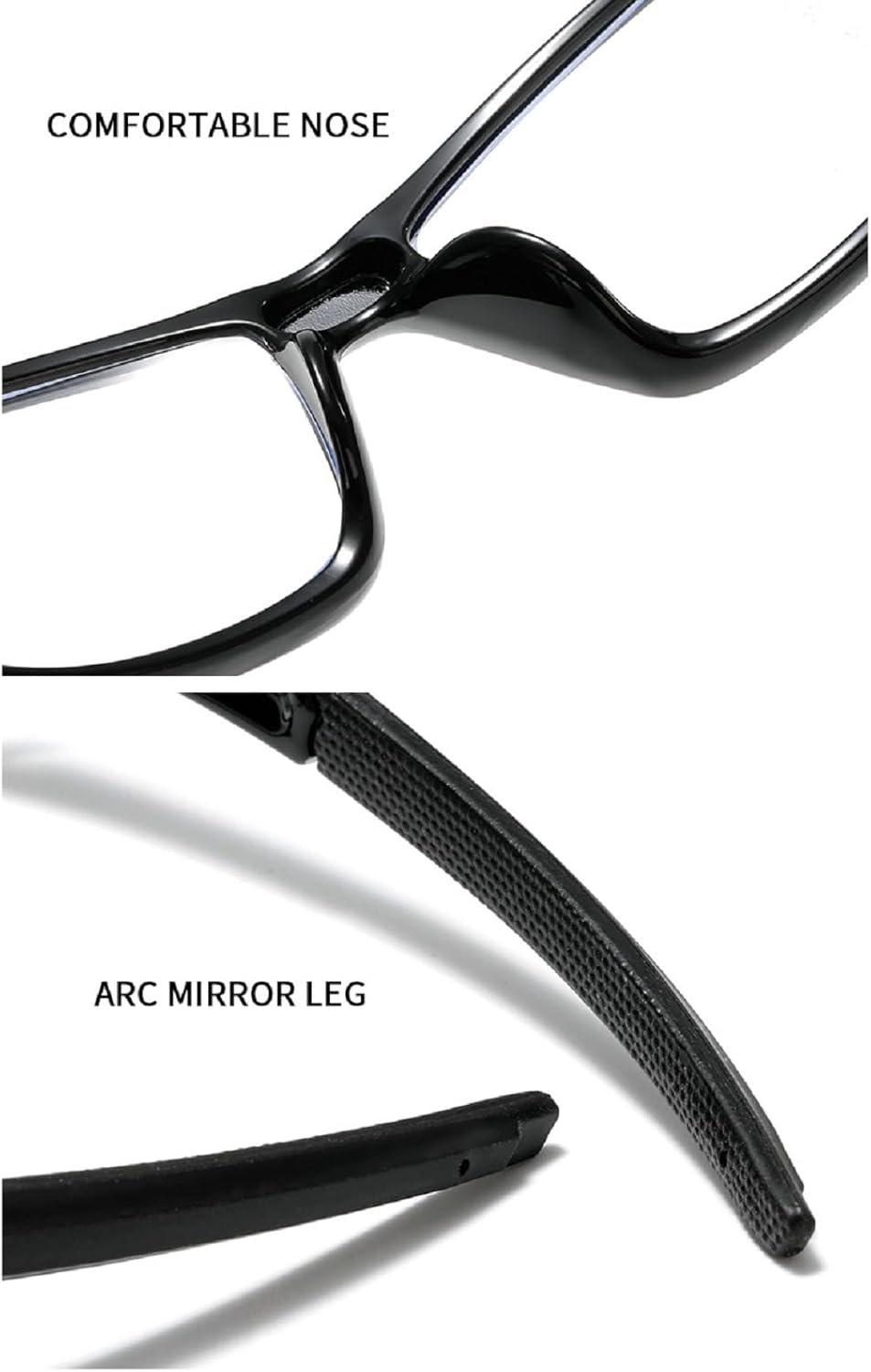 mincl Gafas de seguridad de lente completa envolventes con lectores, gafas de lectura de seguridad con aumento deportivo para hombres y mujeres