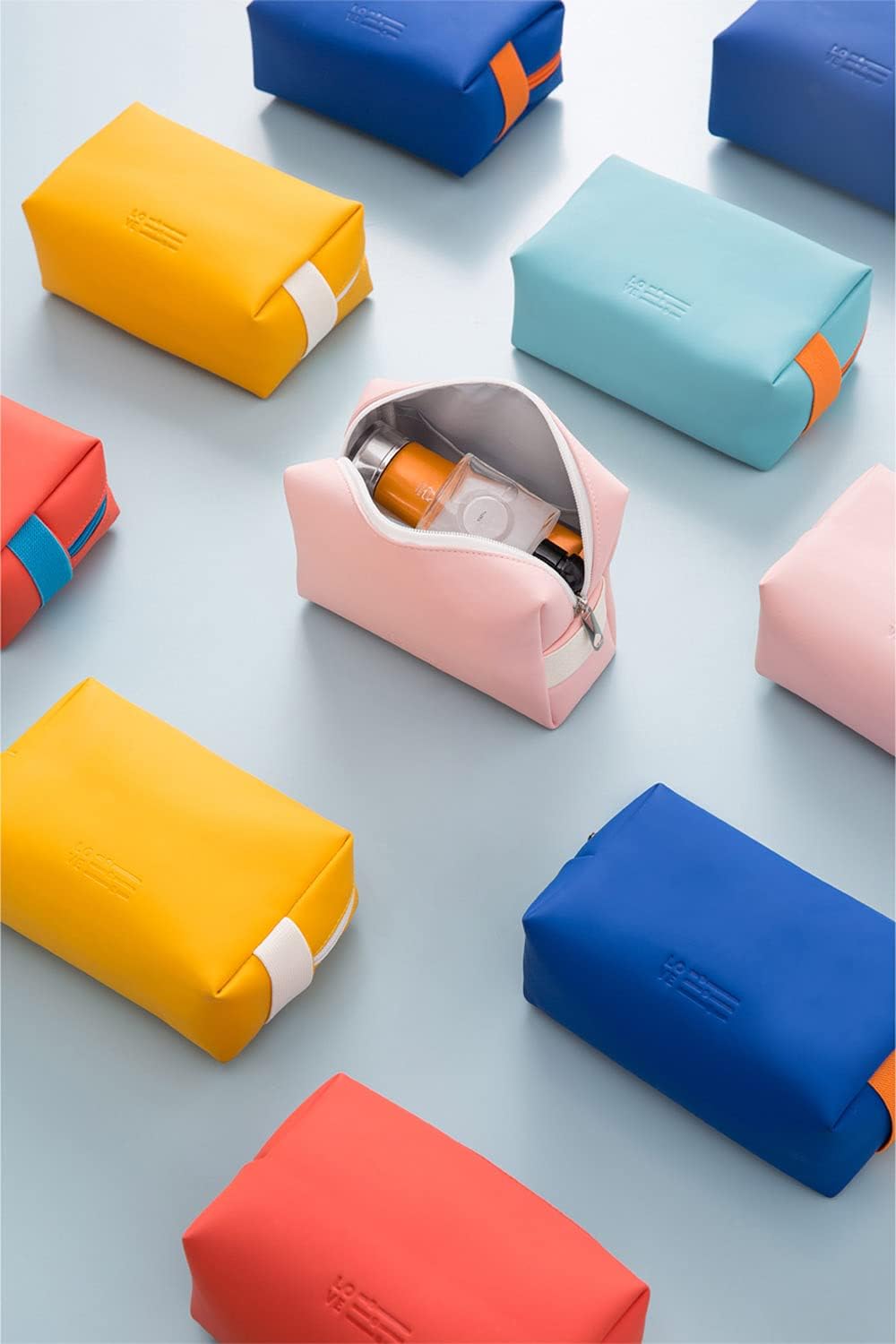 Bolsa de maquillaje compacta, bolsa de almacenamiento portátil, bolsa de cosméticos lavable, pequeños artículos de tocador de viaje para mujeres,
