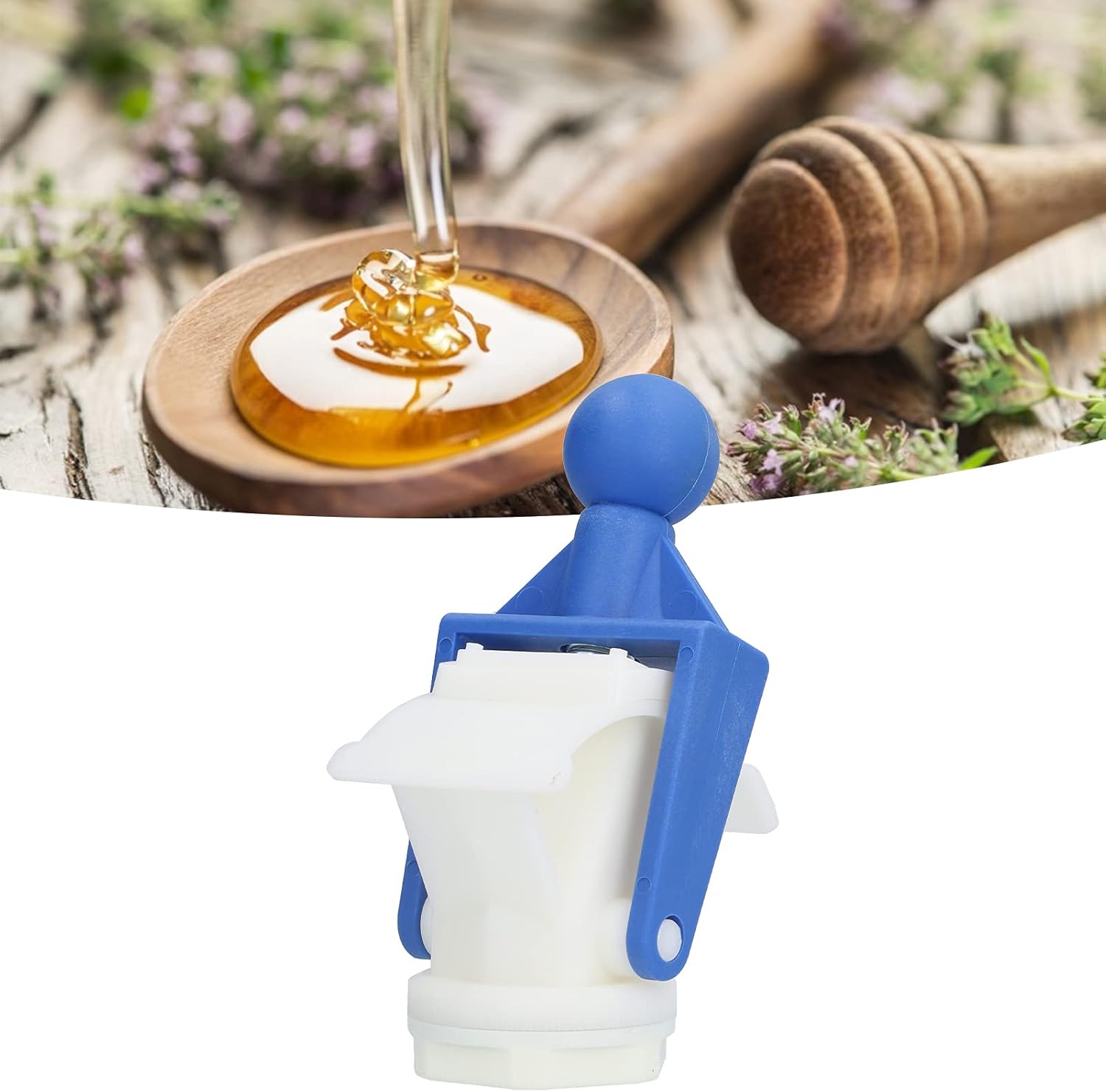 TOPINCN Válvula de compuerta de miel, válvula de compuerta de abeja de miel de plástico con destornillador, accesorio extractor de miel, puertas de
