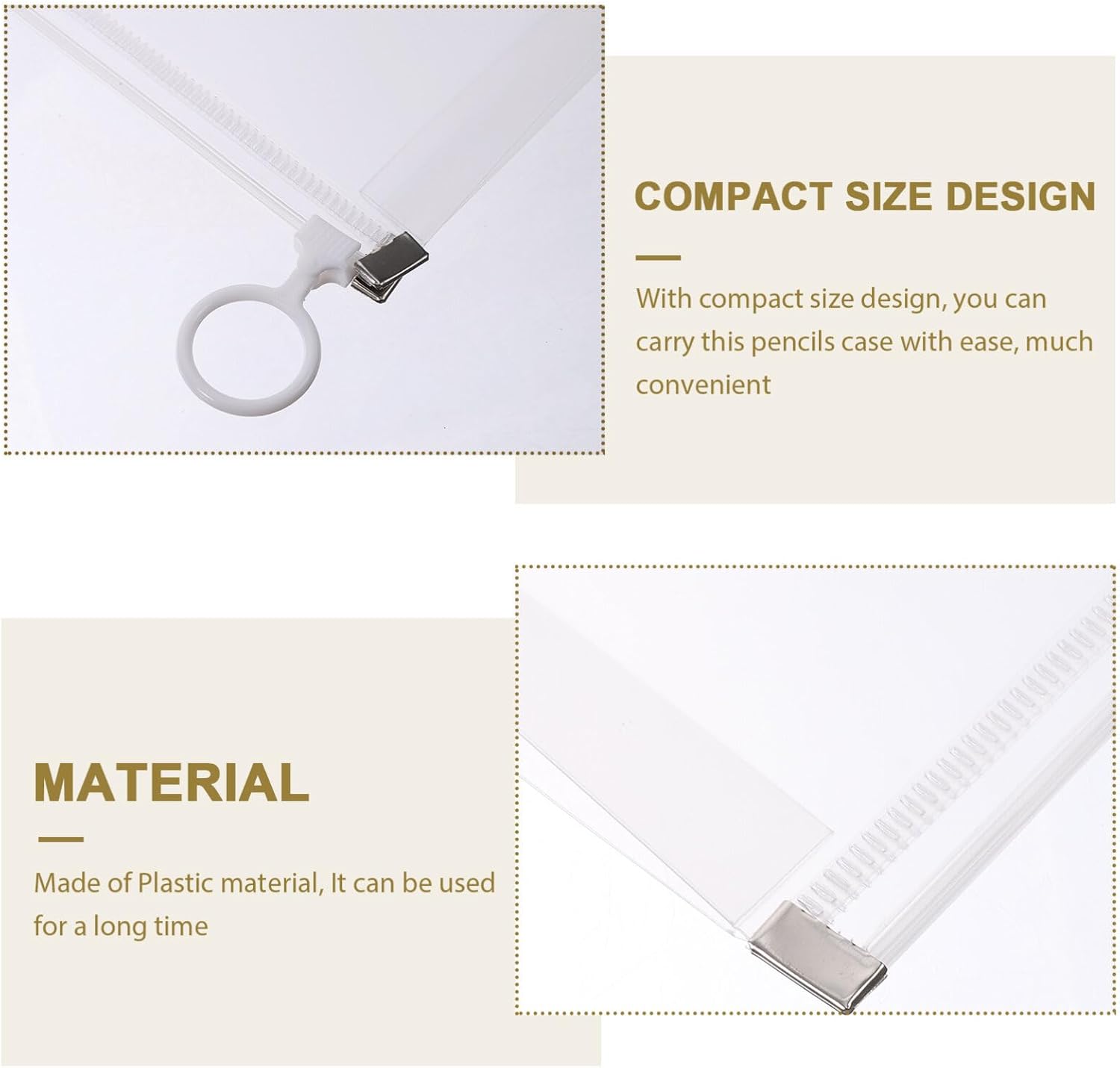 MAGICLULU 10 sobres de plástico transparente con cremallera B6, soporte para documentos, bolsa de almacenamiento de lápices, bolsa de papelería,