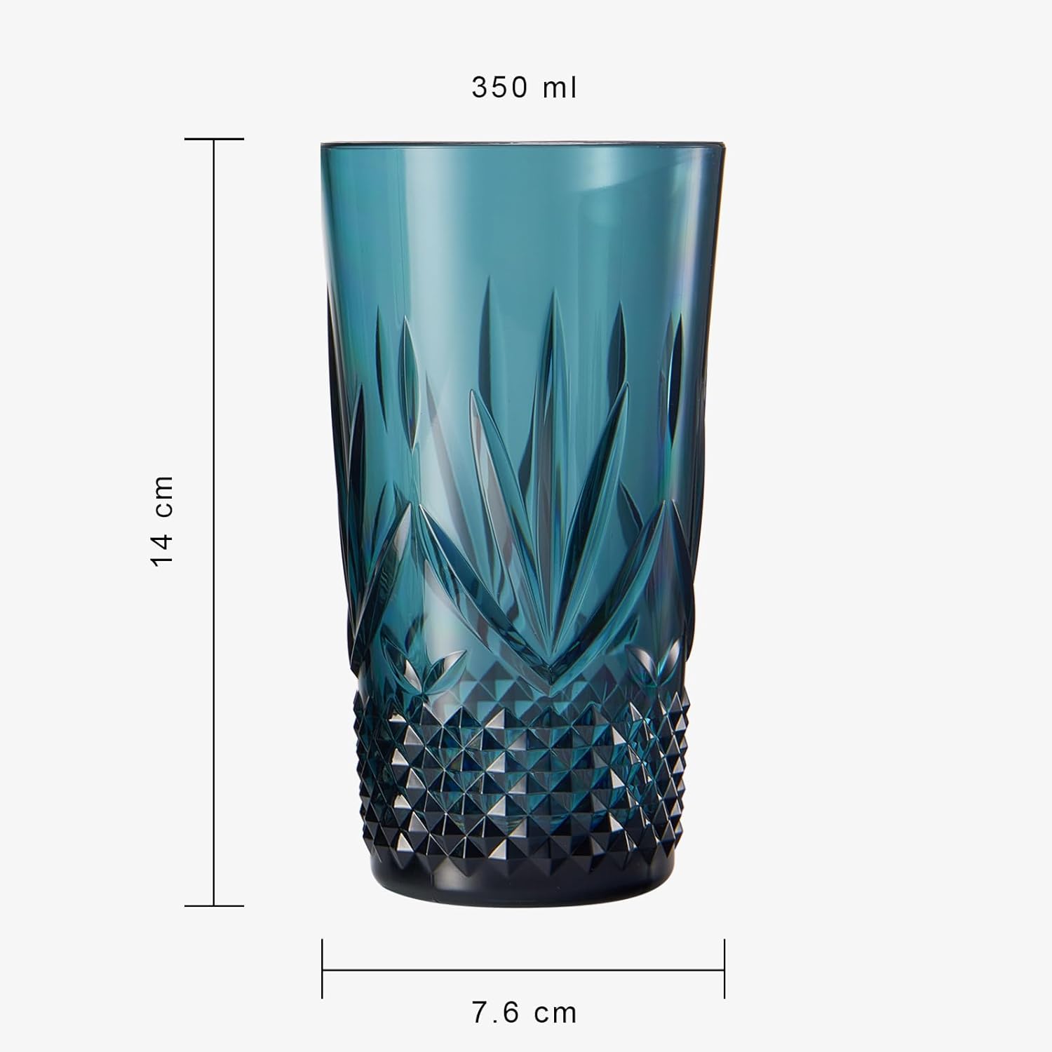 Vasos grandes de plástico Highball para beber, inastillables y reutilizables, acrílico pastel  Juego de 4  Vasos de cristal similar a Tritan, aptos