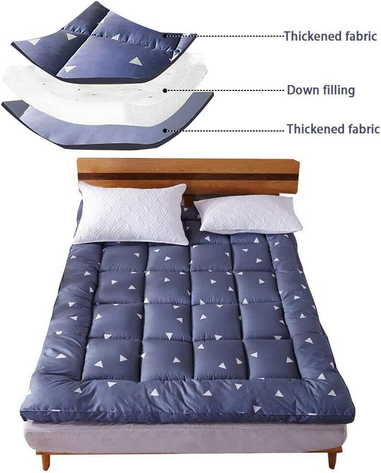 Funda acolchada para colchón tamaño King, funda de colchón con parte superior de almohada, protector de colchón de algodón con bolsillo profundo