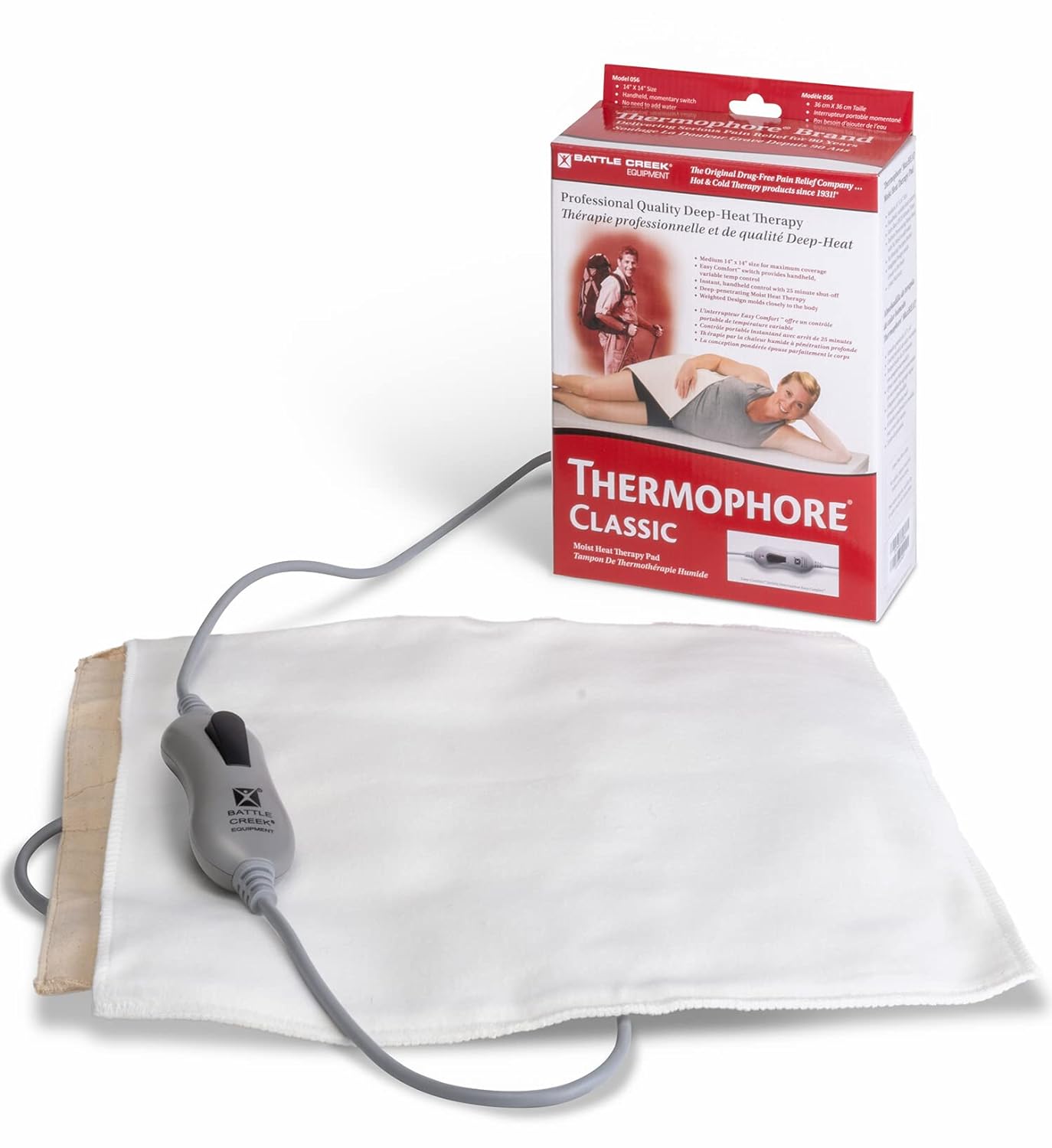 Thermophore Paquete de calor húmedo clásico, diseñado para proporcionar calor húmedo intenso para aliviar el dolor, calambres musculares y rigidez,