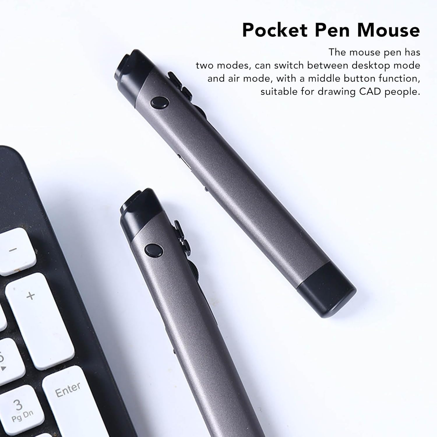 SUNGOOYUE Ratón óptico de bolsillo, 1200 DPI ratón óptico con modo dual de aire 2.4 GHz y formas Bluetooth para conectarse para PC, portátil, PC,