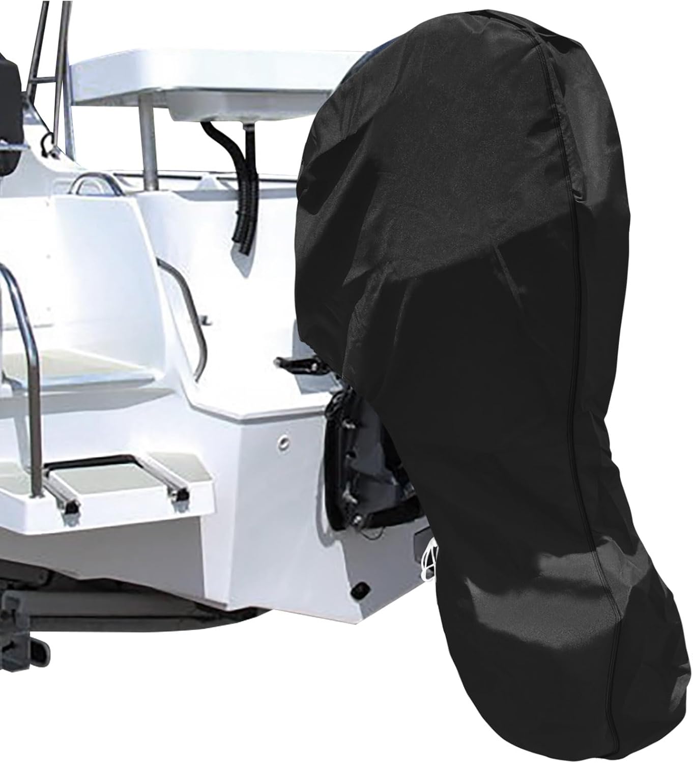 iCOVER – Fundas para motor fuera de borda, cubierta de motor de barco completo remolcable impermeable, resistente, tela Oxford, cubiertas de motor
