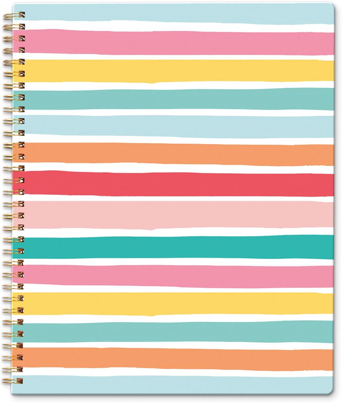 Sweetzer & Orange S&O – Lindos cuadernos en espiral con rayas universitarias con bolsillos, cuaderno de tapa dura para mujer, bonitos cuadernos para