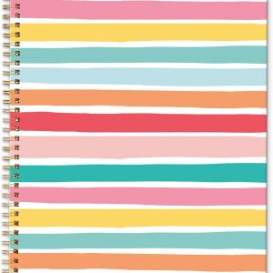 Sweetzer & Orange S&O – Lindos cuadernos en espiral con rayas universitarias con bolsillos, cuaderno de tapa dura para mujer, bonitos cuadernos para Sweetzer & Orange S&O – Lindos cuadernos en espiral con rayas universitarias con bolsillos, cuaderno de tapa dura para mujer, bonitos cuadernos para