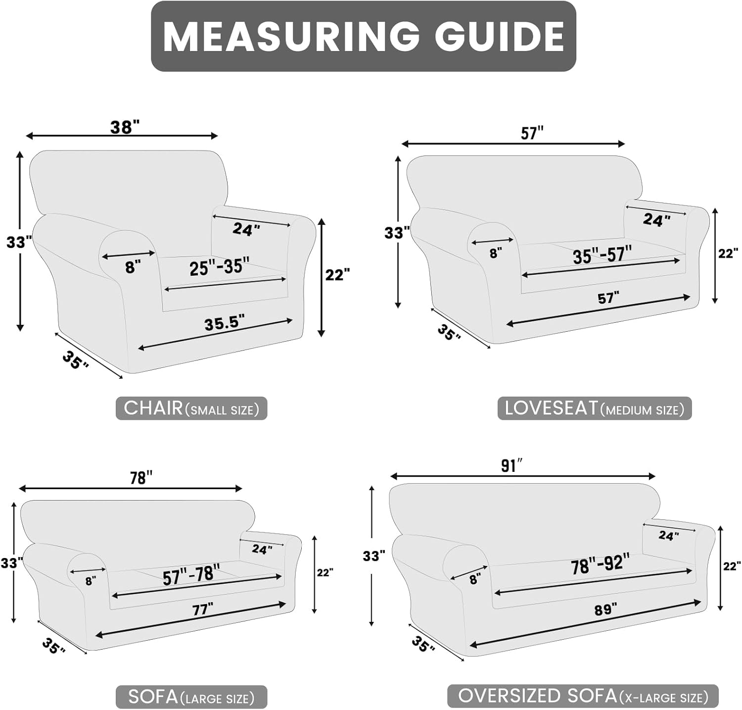 Funda elástica para sofá de 3 cojines, funda antideslizante de color liso, duradero, lavable, protector de muebles para decoración del hogar
