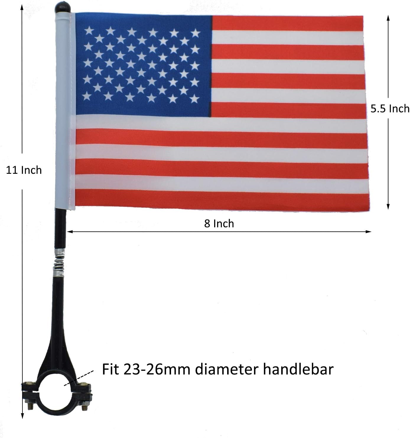 Serpentinas patrióticas de bicicleta y bandera estadounidense para manillar de bicicleta, decoración de bicicleta del 4 de julio, rojo, azul y blanco