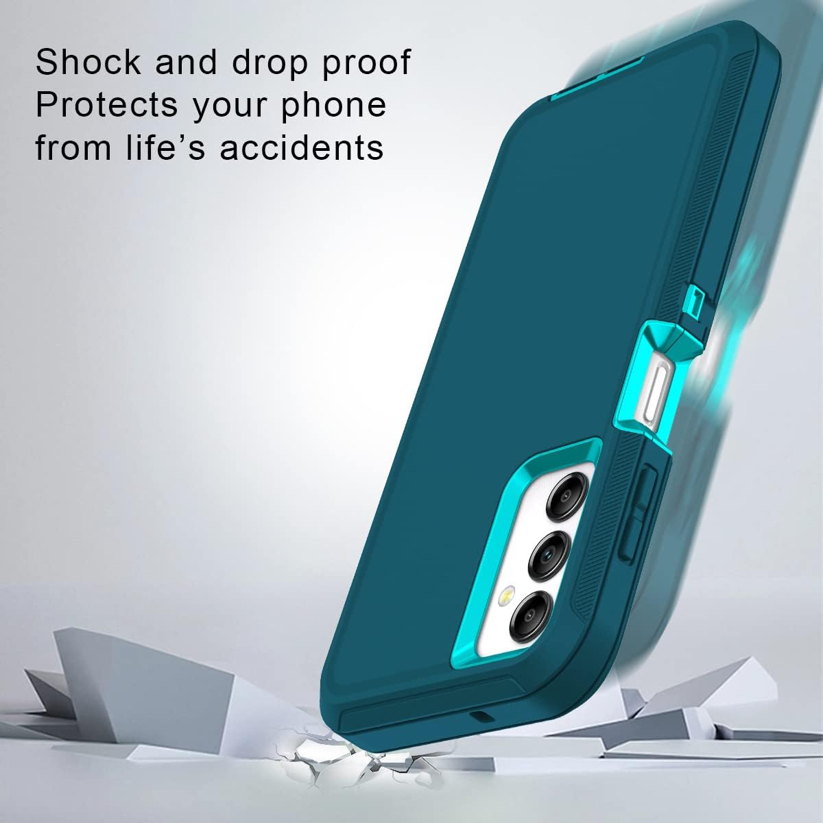 I-HONVA Funda para Samsung Galaxy A14 5G, a prueba de golpes, a prueba de polvo y caídas, protección de cuerpo completo de 3 capas sin protector de