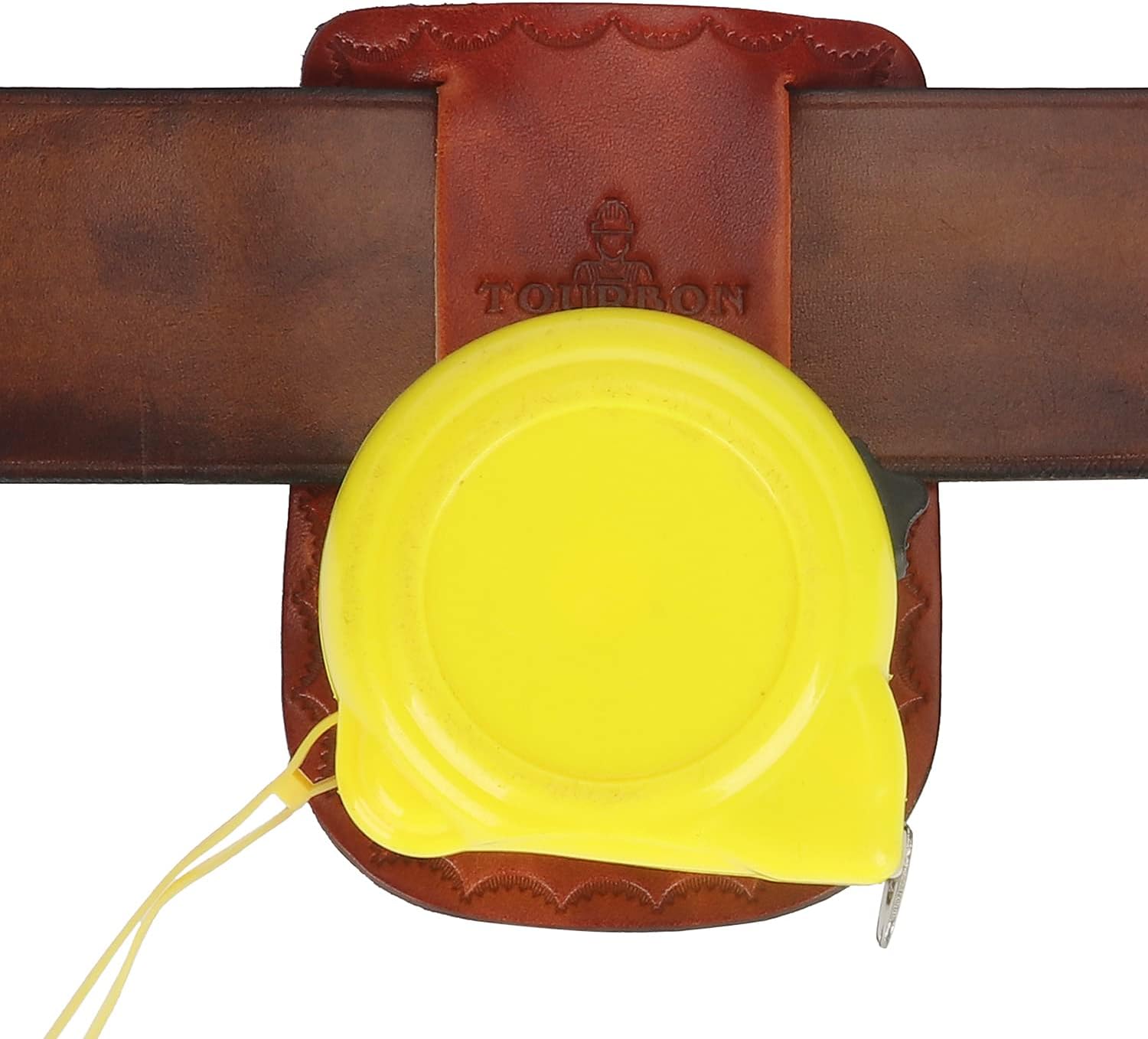 TOURBON – Soporte para cinta métrica (2 unidades), color rojo y marrón