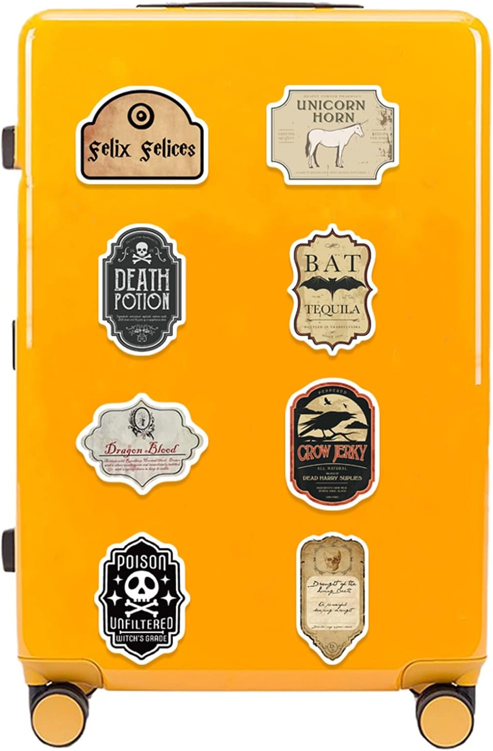 50 calcomanías de etiqueta de poción, retro, estética, para botella de agua, laptop, patineta, equipaje, guitarra, automóvil, motocicleta,