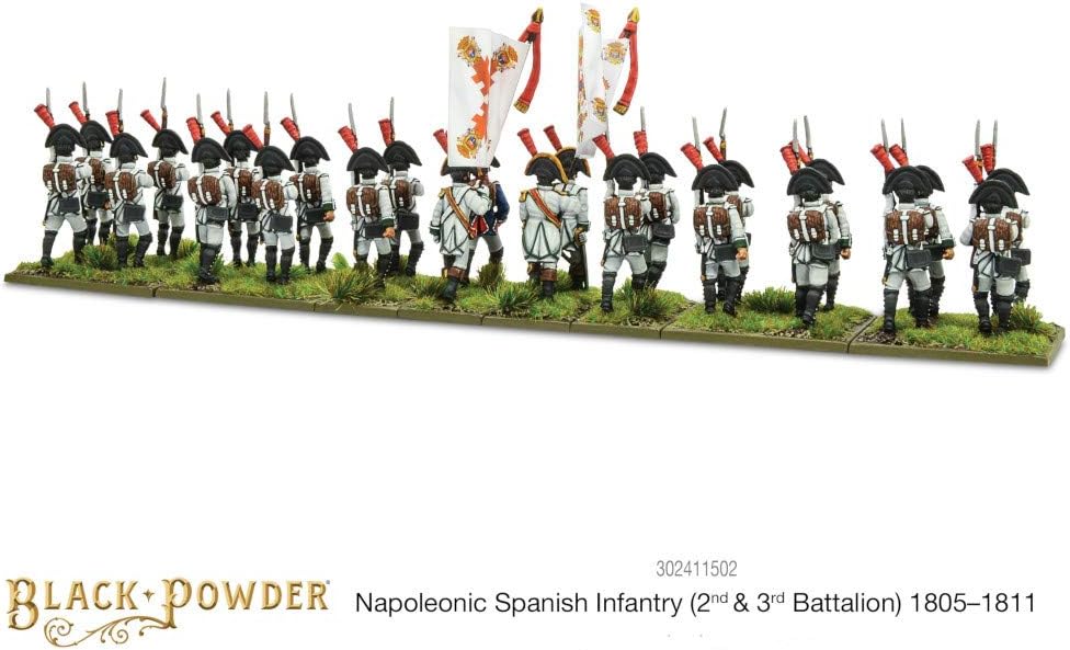 Warlord Polvo negro Infantería Española 2 y 3er Batallón 1805-1811 Kit de modelo de plástico de guerra militar del siglo XIX 302411502