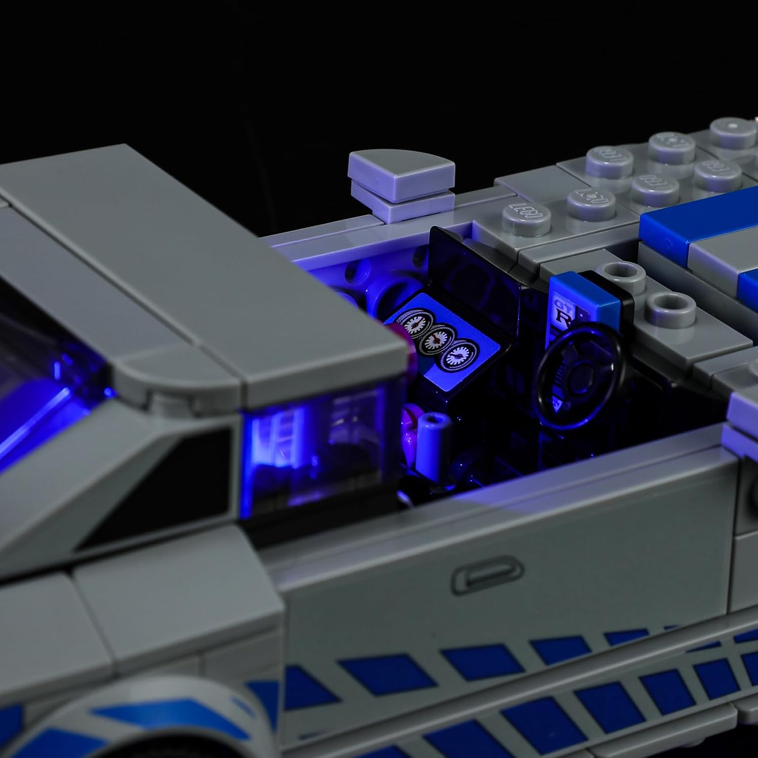 Kit de iluminación LED para Speed Champions 2 Fast 2 Furious Nissan Skyline GT-R (R34), compatible con el modelo LEGO-76917 Building Block, modelo