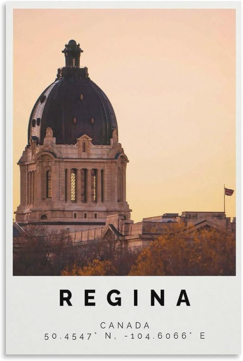 Regina Foto Dekor, Regina Geschenk Reise Druck,Saskatchewan,Büro Wandkunst, Canvas Wall Art Print Poster For Home School Office Decor Unframe-style