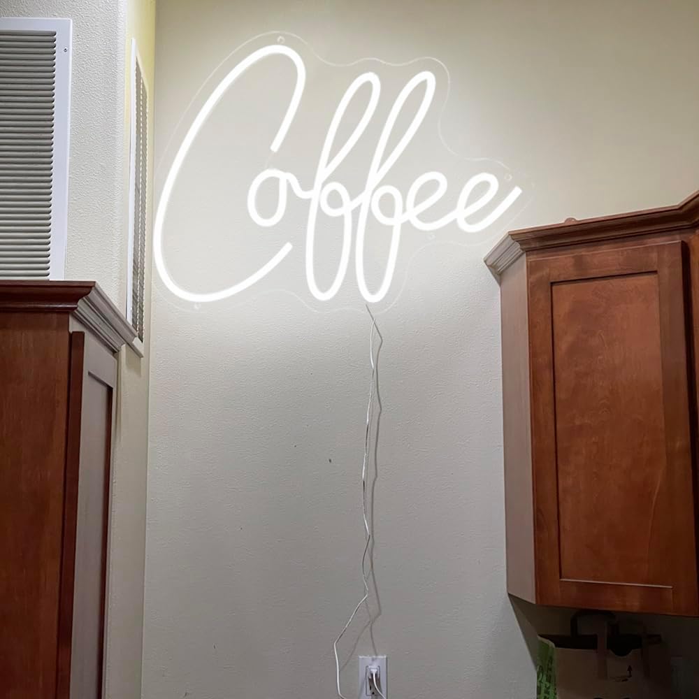 Letrero de neón de café, luces LED grandes para cafetería, bar, cerveza, club, decoración de pared, letrero de luces de neón frescas alimentadas por