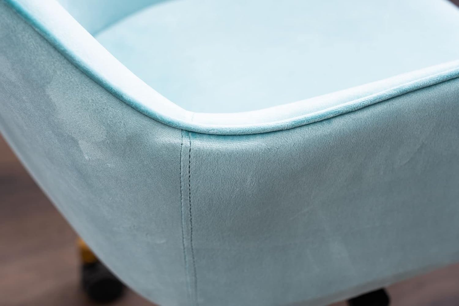 Yoluckea Silla moderna de terciopelo para oficina en casa, silla giratoria ajustable para sala de estar, bonita silla de escritorio para