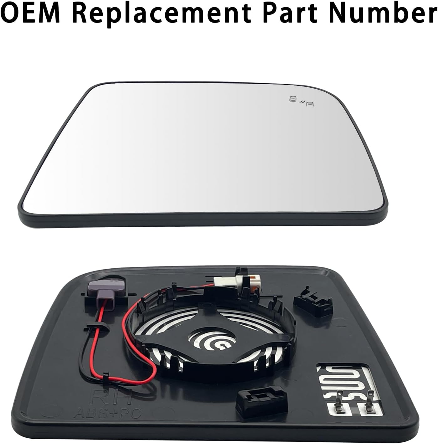 Espejo lateral derecho de repuesto para Nissan Titan 2016 2017 2018 2019  para espejo lateral Nissan Titan con soporte trasero y sistema de