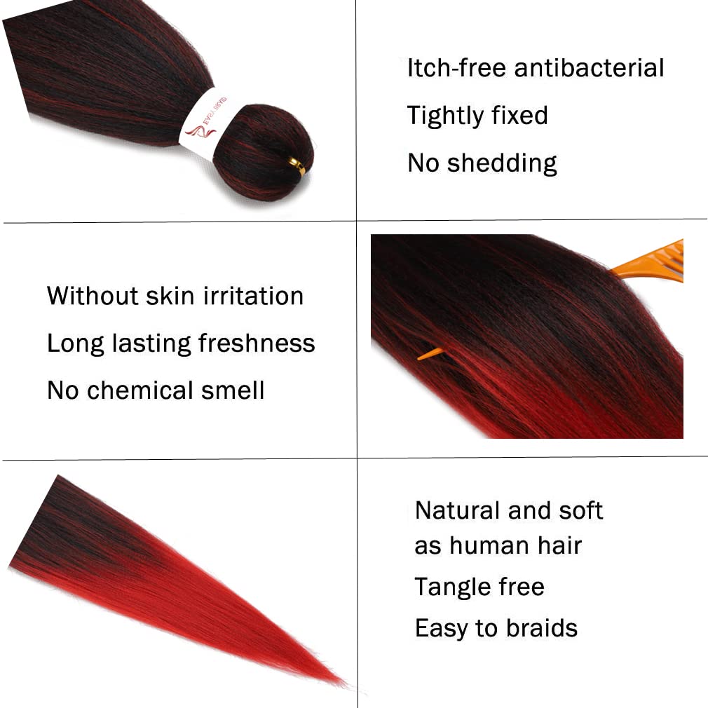Extensiones de cabello trenzado preestiradas de 20 pulgadas, 8 paquetes de cabello sintético profesional para mujer, trenzas de ganchillo, textura