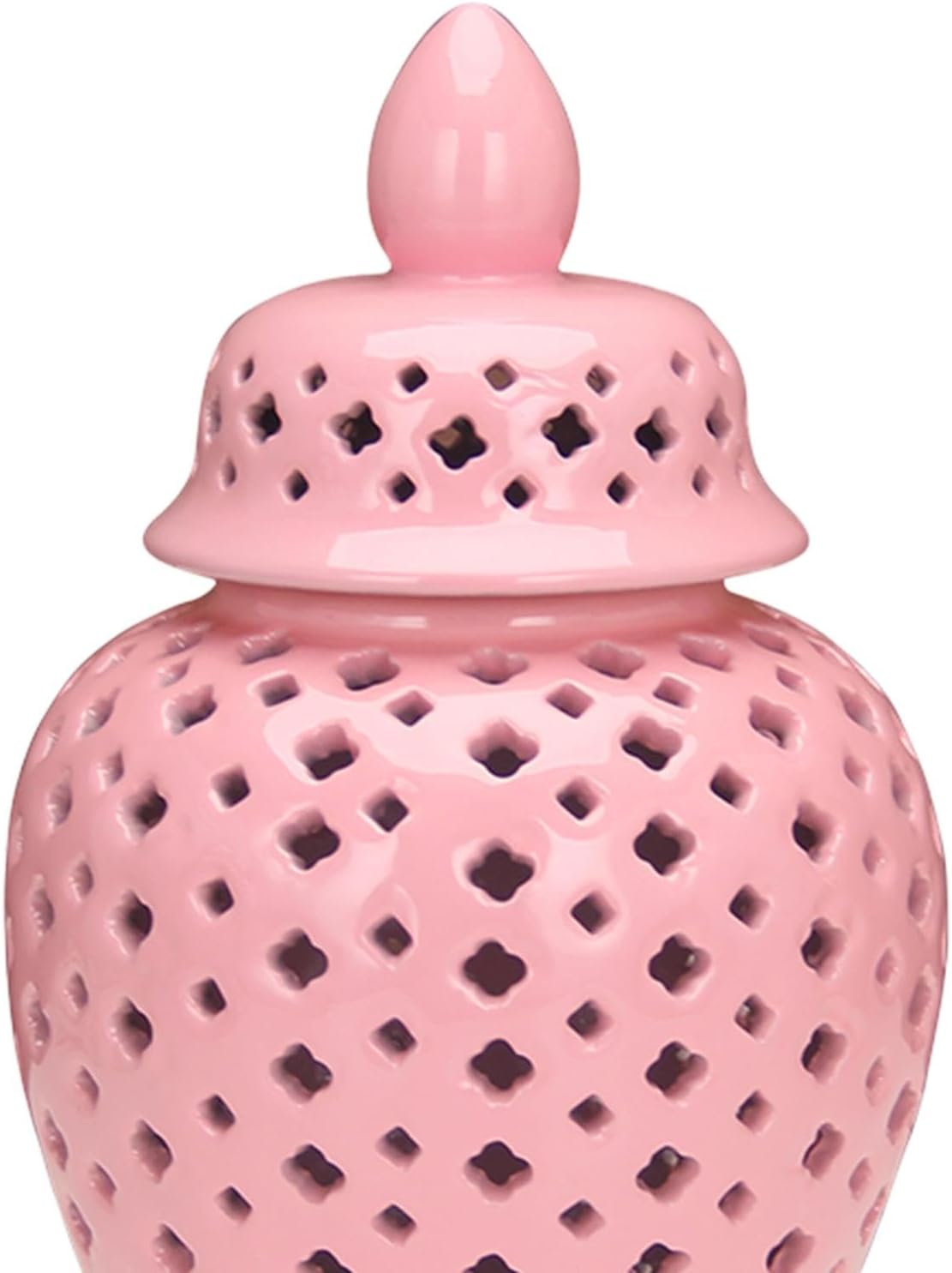 Tarro de cerámica de jengibre decorativo para almacenamiento, jarrón decorativo para oficina, colección multiusos, arreglo floral, jarrón decorativo