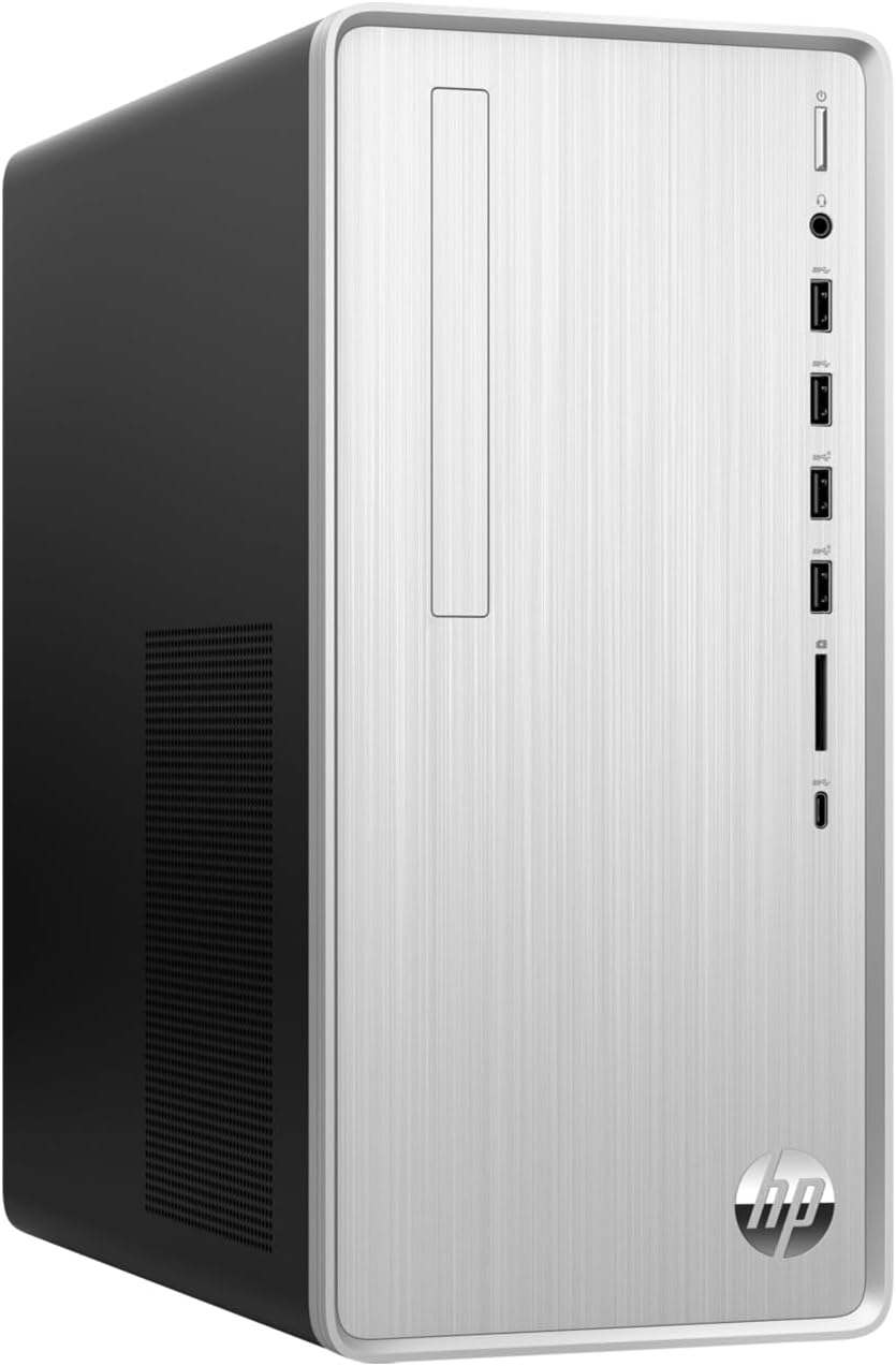 HP Pavilion Tower Desktop, AMD Ryzen 5 5600G, 32 GB DDR4 RAM, 1 TB PCIe SSD, lector de tarjetas SD, VGA, HDMI, Wi-Fi 6, KB y mouse con cable,
