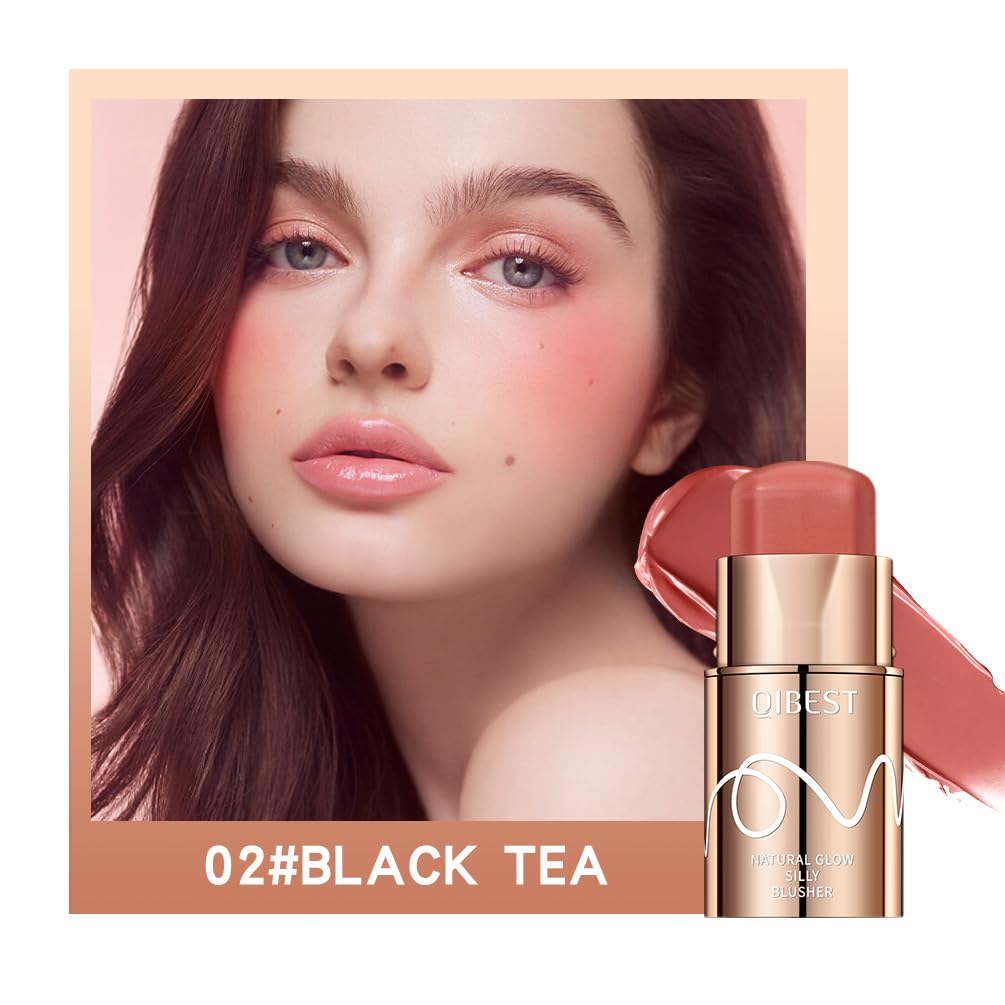 Rubor en barra cremoso multiusos, textura sedosa y cremosa para mejillas, rubor multiusos 3 en 1, lápiz labial, sombra de ojos, acabado mate,
