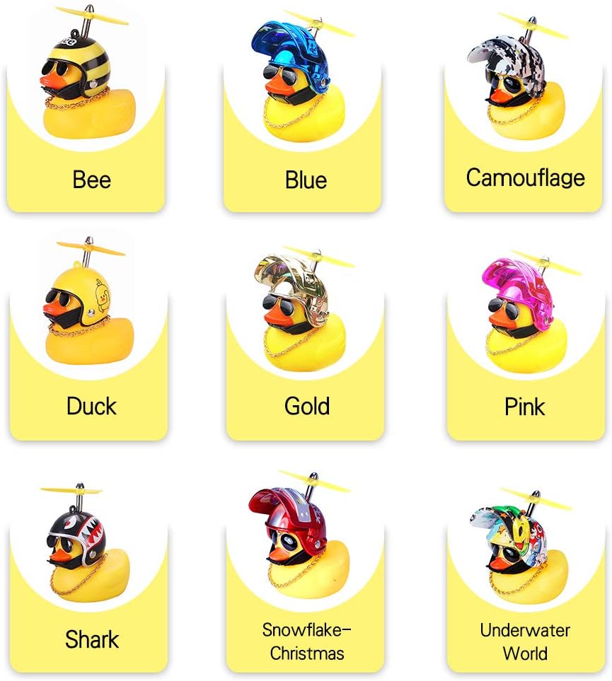 wonuu – Adornos de goma para coche, diseño de pato, color amarillo