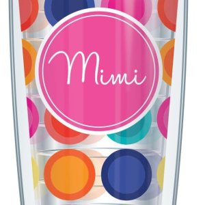 Signature Tumblers Mimi Hot Pink Insignia Wrap on Happy Circles – Taza de viaje de doble pared de 16 onzas con tapa de fácil sorbo rosa intenso Signature Tumblers Mimi Hot Pink Insignia Wrap on Happy Circles – Taza de viaje de doble pared de 16 onzas con tapa de fácil sorbo rosa intenso