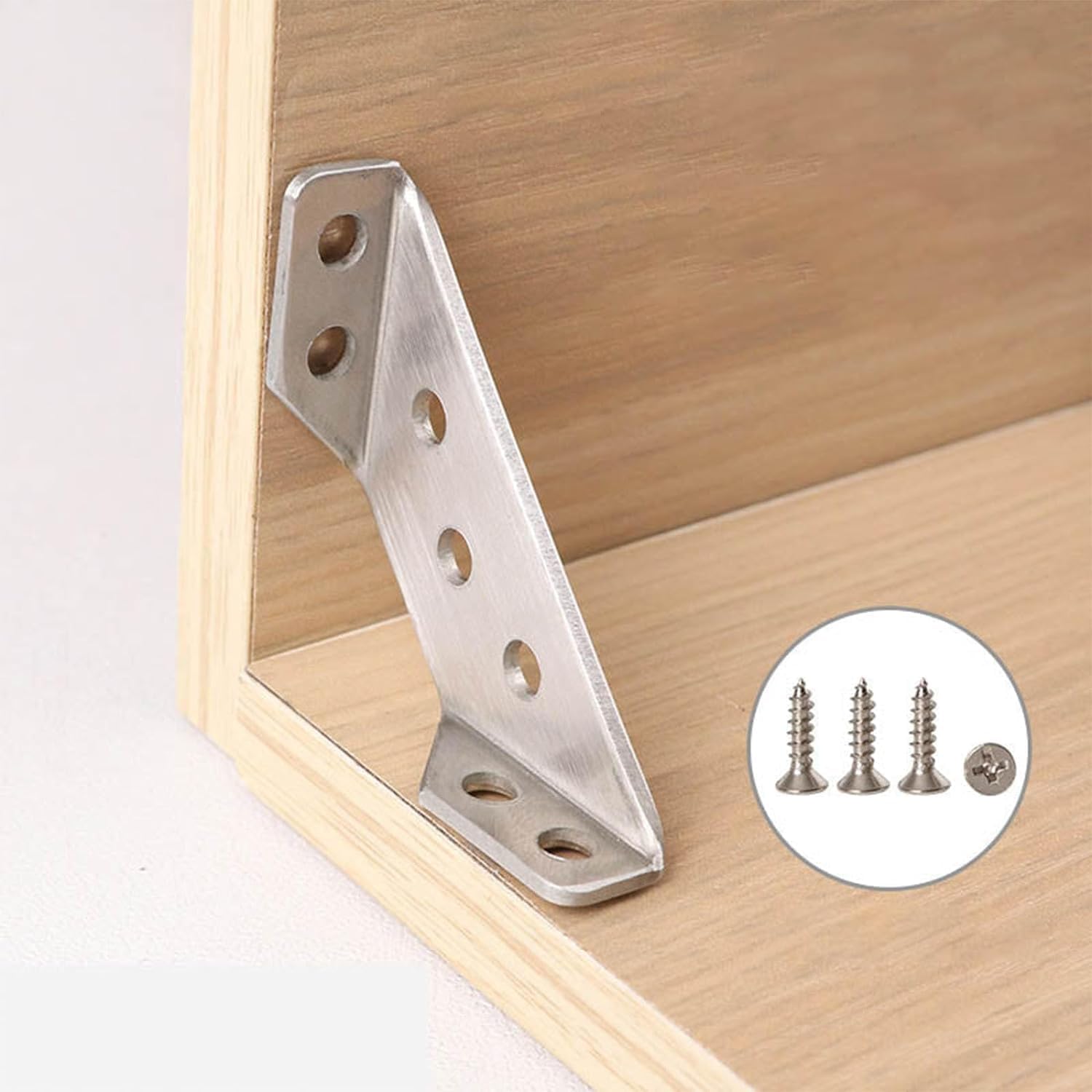 10 conectores de esquina de muebles de acero inoxidable, conector universal de esquina para muebles, conector de fijación en ángulo, marco de