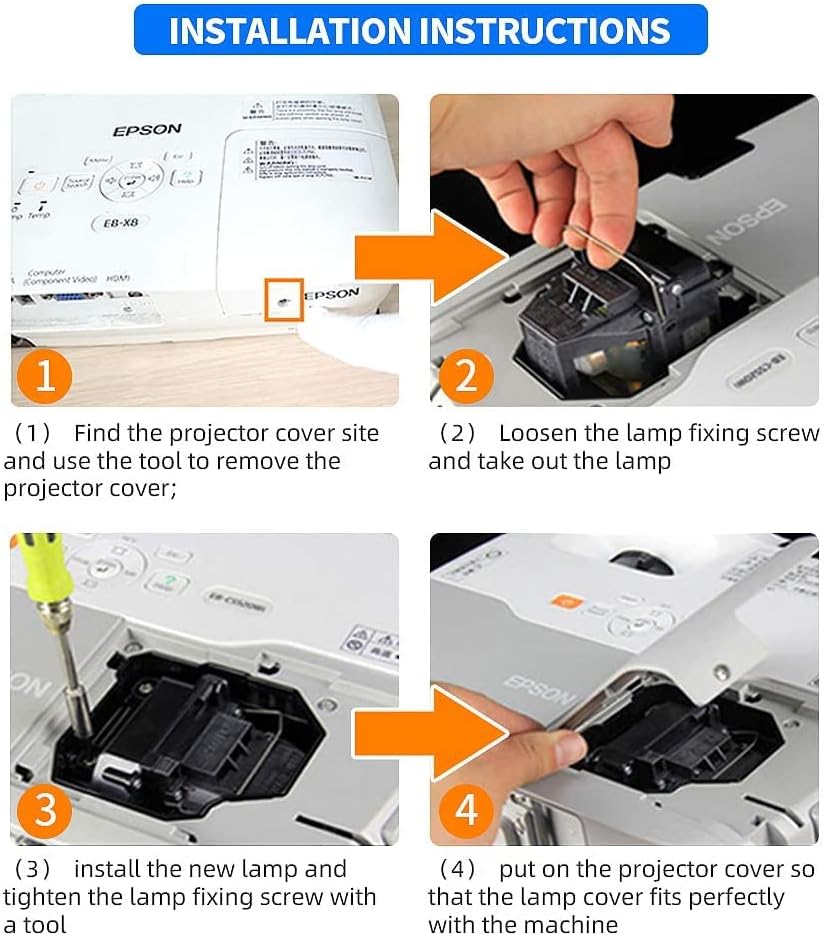 para ELPLP95 Lámpara de proyector de repuesto para EPSON, Powerlite original incorporada, espectro mejorado, comercial casero, 200W, modelos