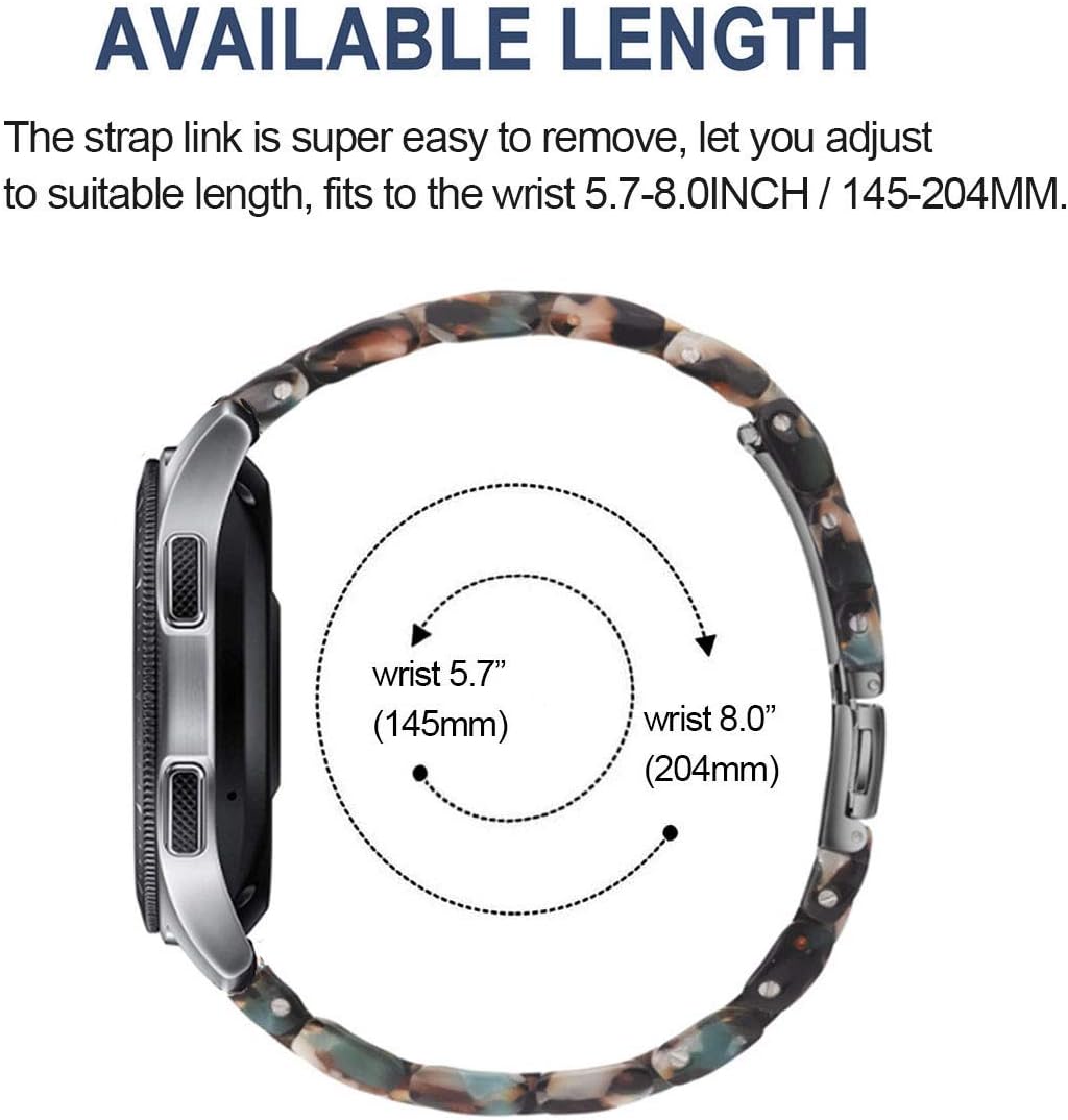 Correas compatibles con Galaxy Watch de 1.81 pulgadas  Galaxy 3 de 1.772 pulgadas (1.772 in), 0.86 pulgadas (0.866 in), correa de resina colorida de