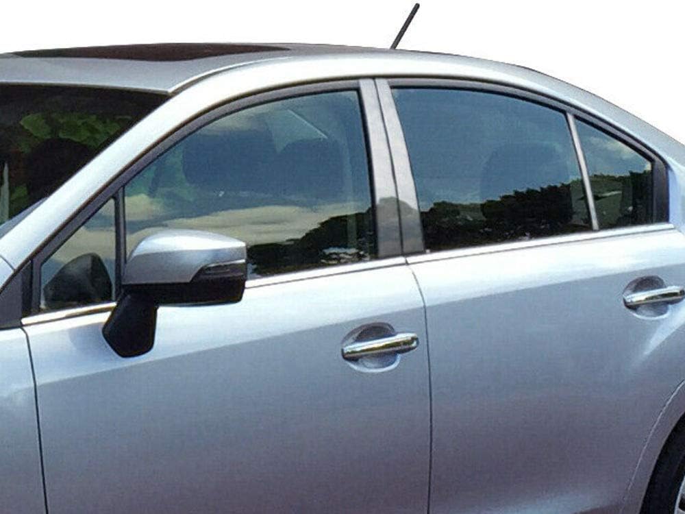 QAA es compatible con Subaru Impreza 2012-2016 6 piezas de poste de pilar inoxidable PP12421