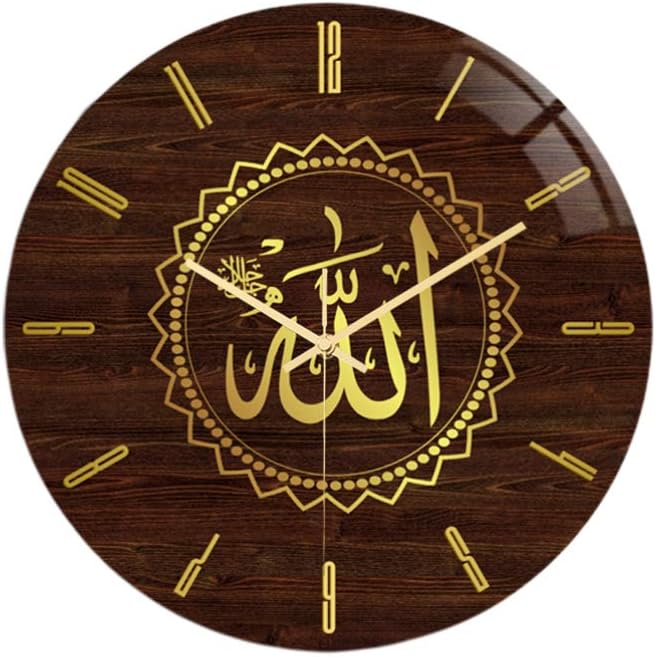 Reloj de pared musulmán Eid Al-Fitr de acrílico, estilo vintage, para uso doméstico, dormitorio, sala de estar, arte de fácil lectura, reloj de