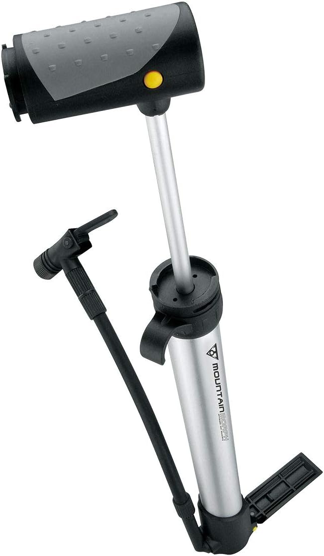 Topeak Mountain Morph – Bomba para bicicleta, color plateado, negro, 13.8 x 2.3 x 1.2 in  13.8 x 2.3 x 1.2 pulgadas