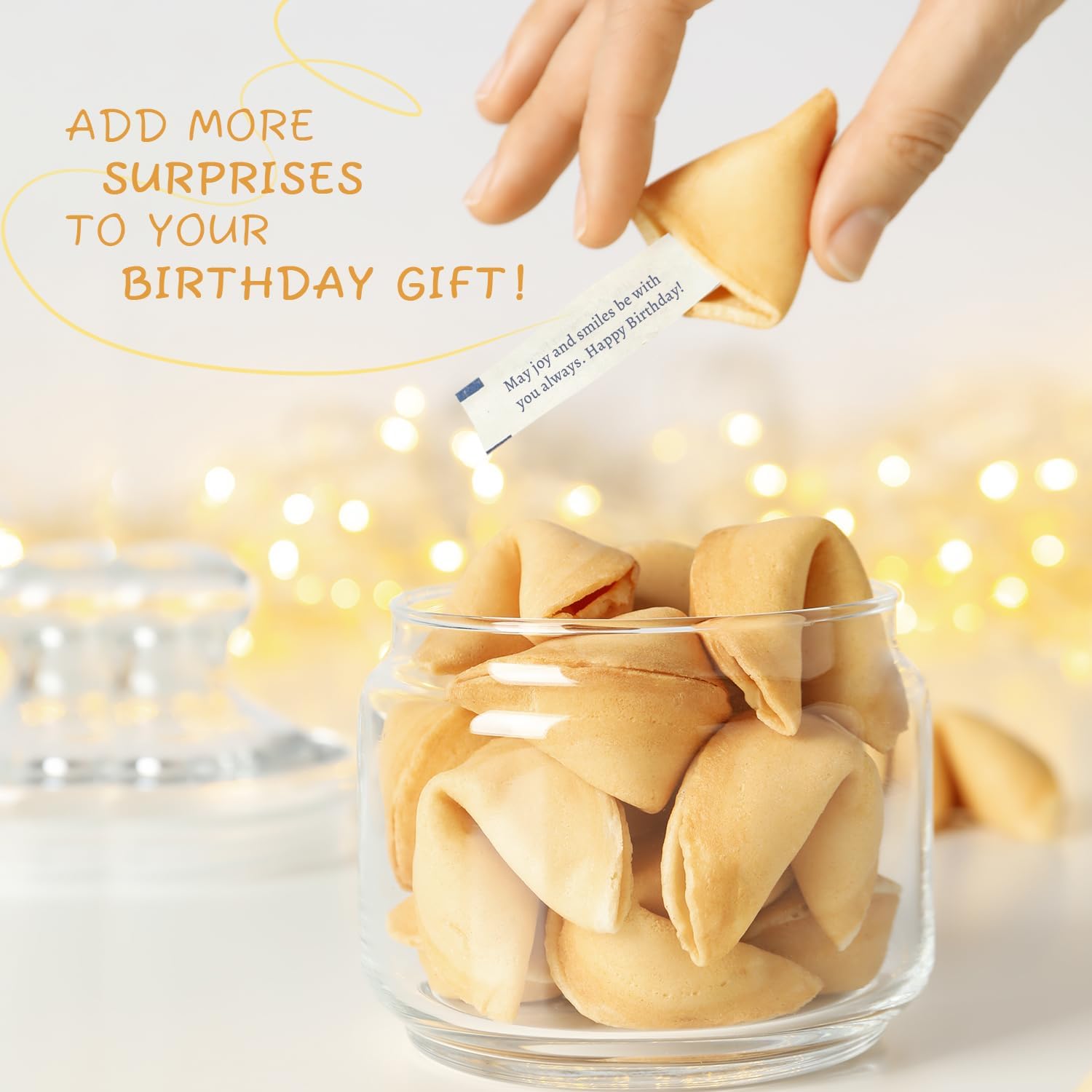 Soeos Fortune Cookies, galletas Fortune envueltas individualmente a granel, aproximadamente 50 galletas, galletas crujientes empaquetadas