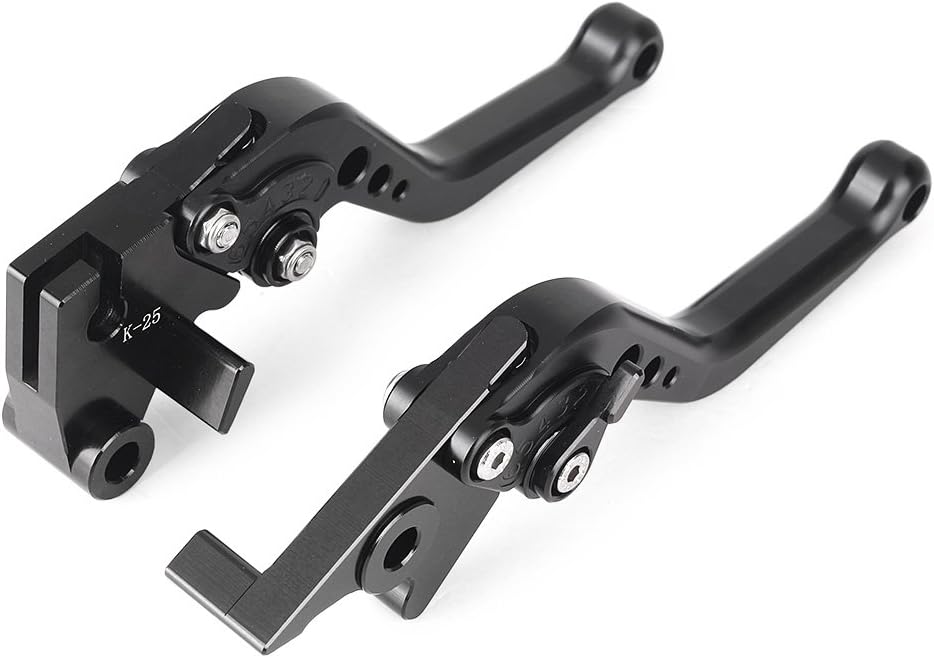 GZYF Palancas de embrague de freno cortas ajustables para Kawasaki NINJA 250R 2008 2009 2010 2011 2012  para Kawasaki Ninja 300 2013 negro