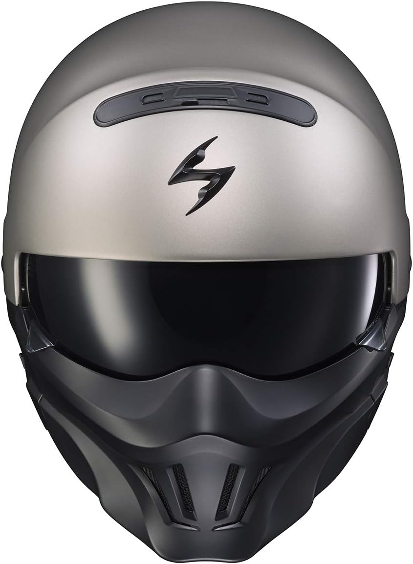 ScorpionEXO Covert – Casco de motocicleta de cara abierta, media carcasa, modo 34, cubierta de boca intercambiable, aprobado por DOT, unisex para