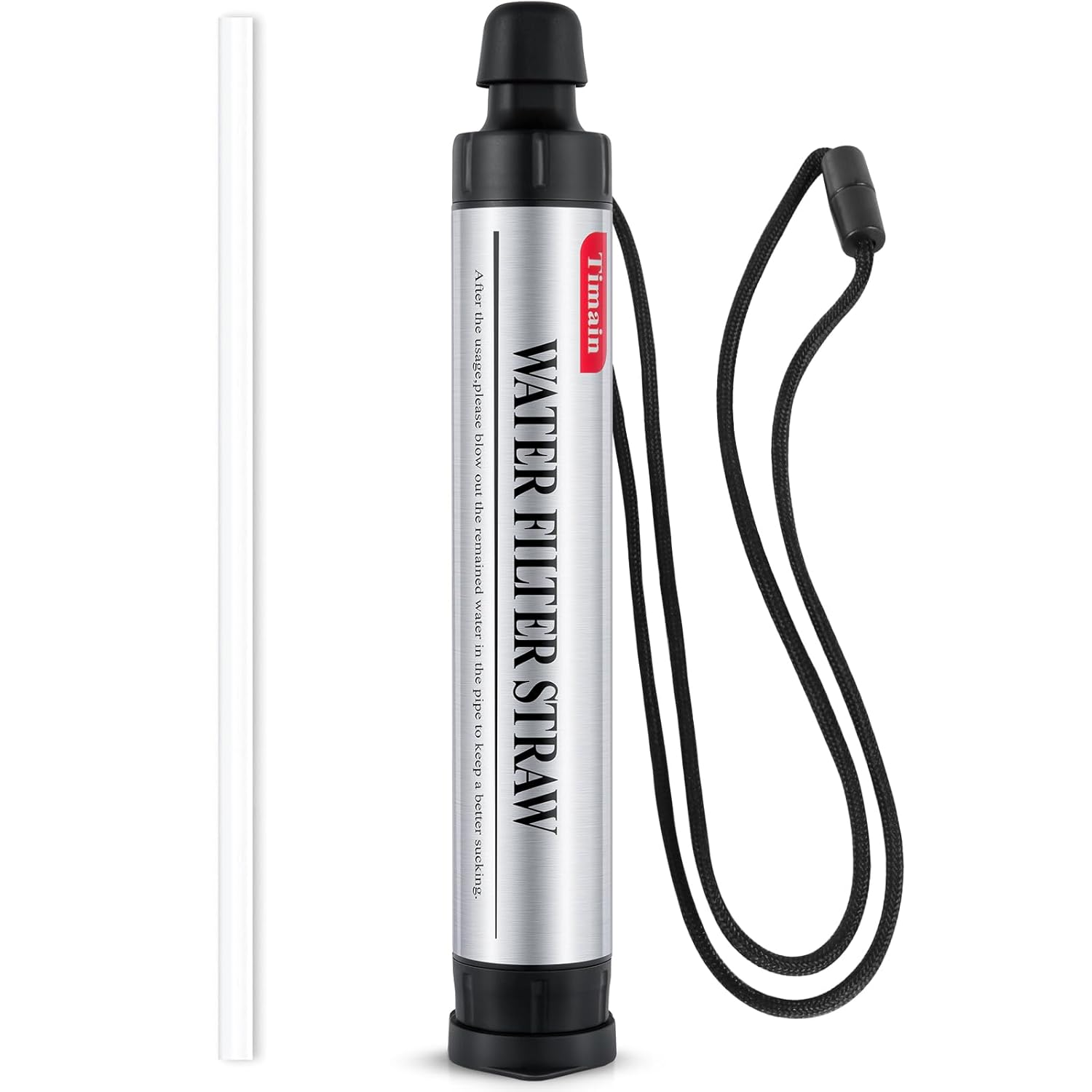 Filtración de 4 etapas, filtro de agua de alto caudal, purificador de agua de supervivencia para kits de emergencia, viajes, camping, senderismo,