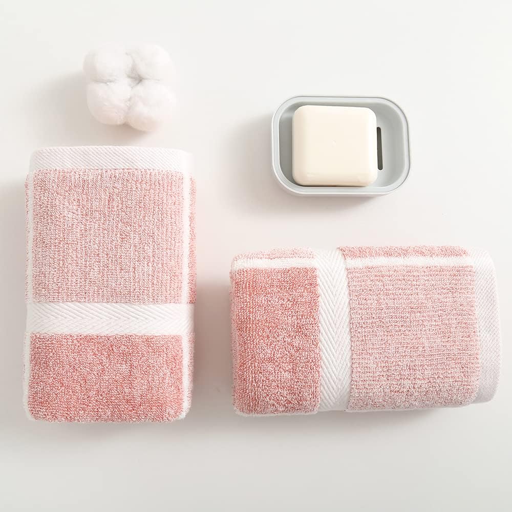 Juego de 2 toallas de mano rosas 100% algodón con patrón a cuadros, súper suaves, altamente absorbentes, toallas de mano decorativas para baño, 13 x