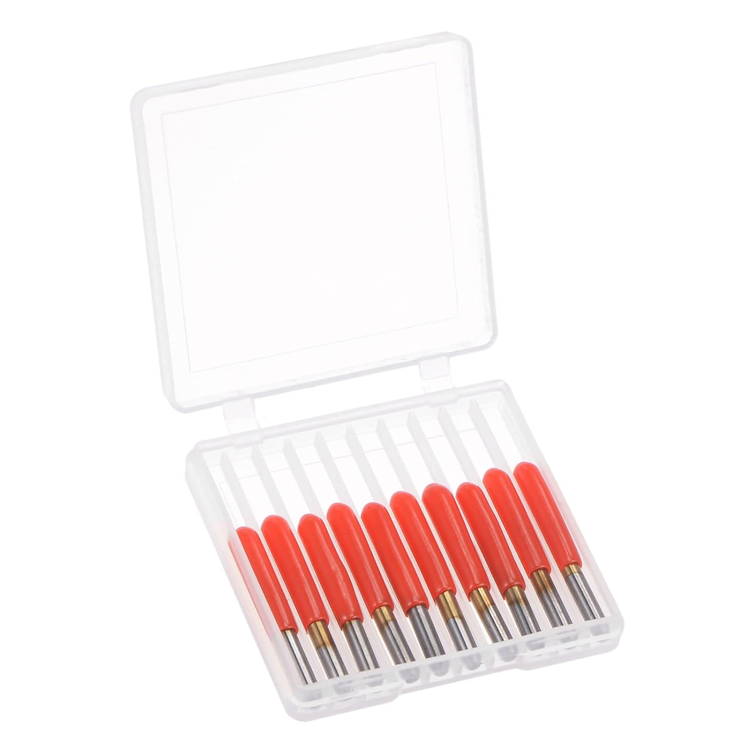 uxcell 10 brocas para enrutador de tallado de madera, titanio recubierto de carburo sólido CNC grabado en V brocas de ranura de 18 pulgadas 0.125