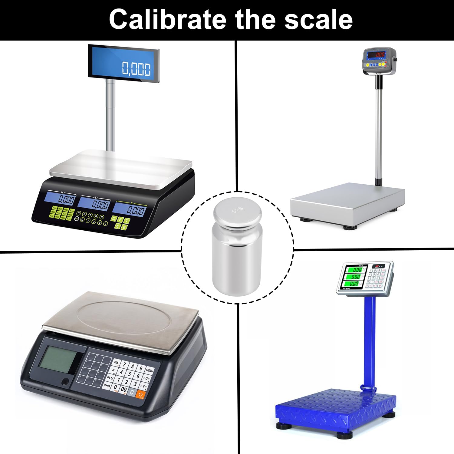 Pesos de calibración OIML clase M1, pesos de calibración de 11.0 lbs para báscula digital, por GENHAKON
