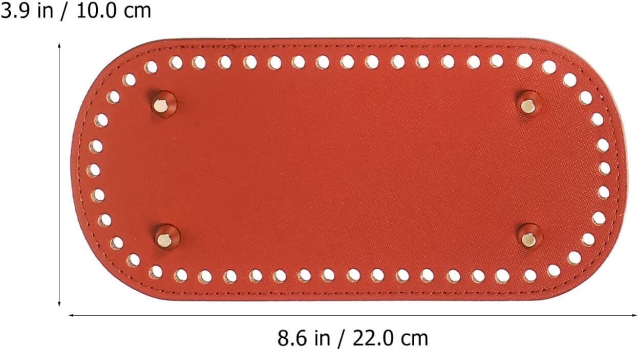 8 piezas de piel sintética, bolsa de ganchillo ovalada para tejer, para hacer manualidades, bolsa de ganchillo, bolsa de hombro y fabricación de